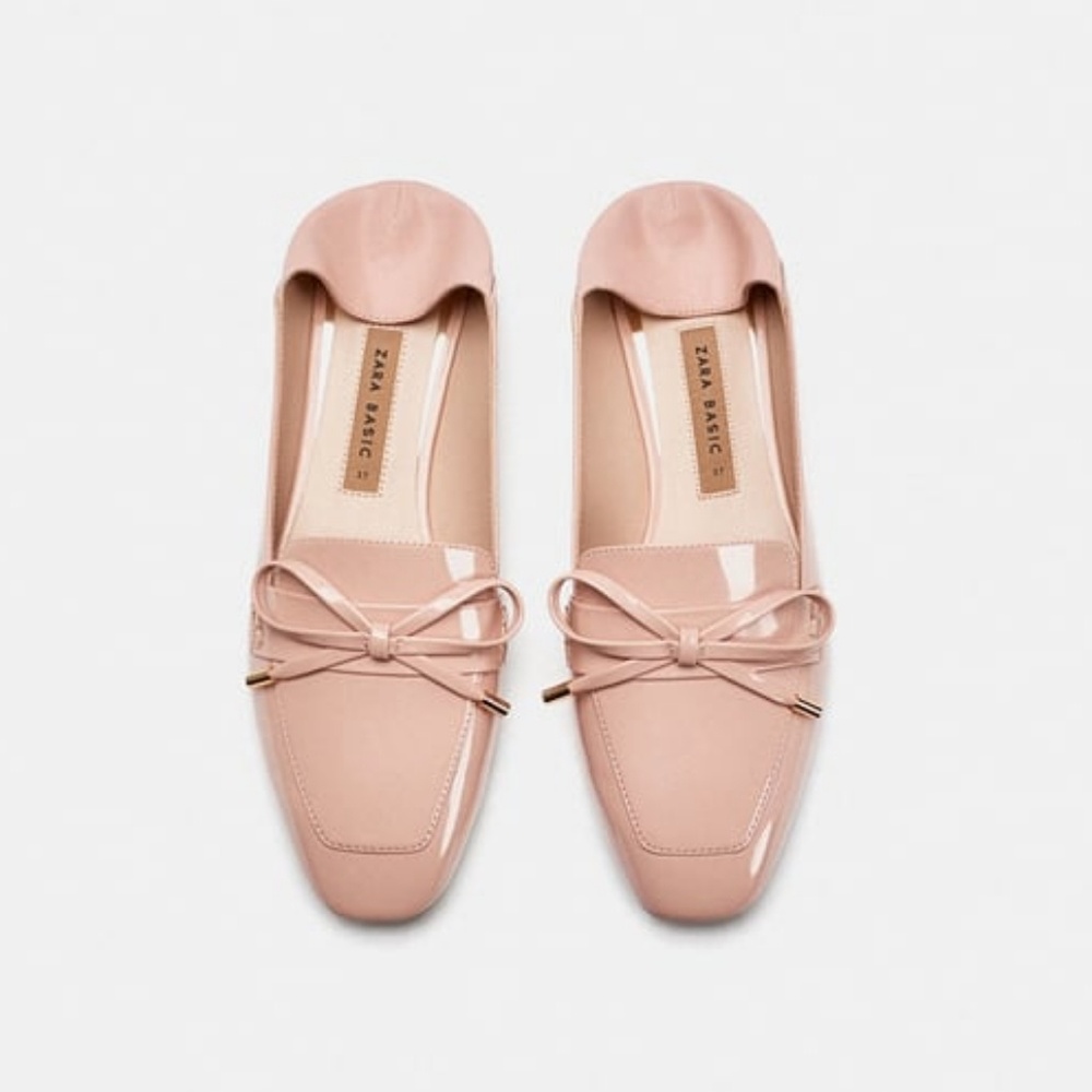 Zara Faux Patent Leather Loafers